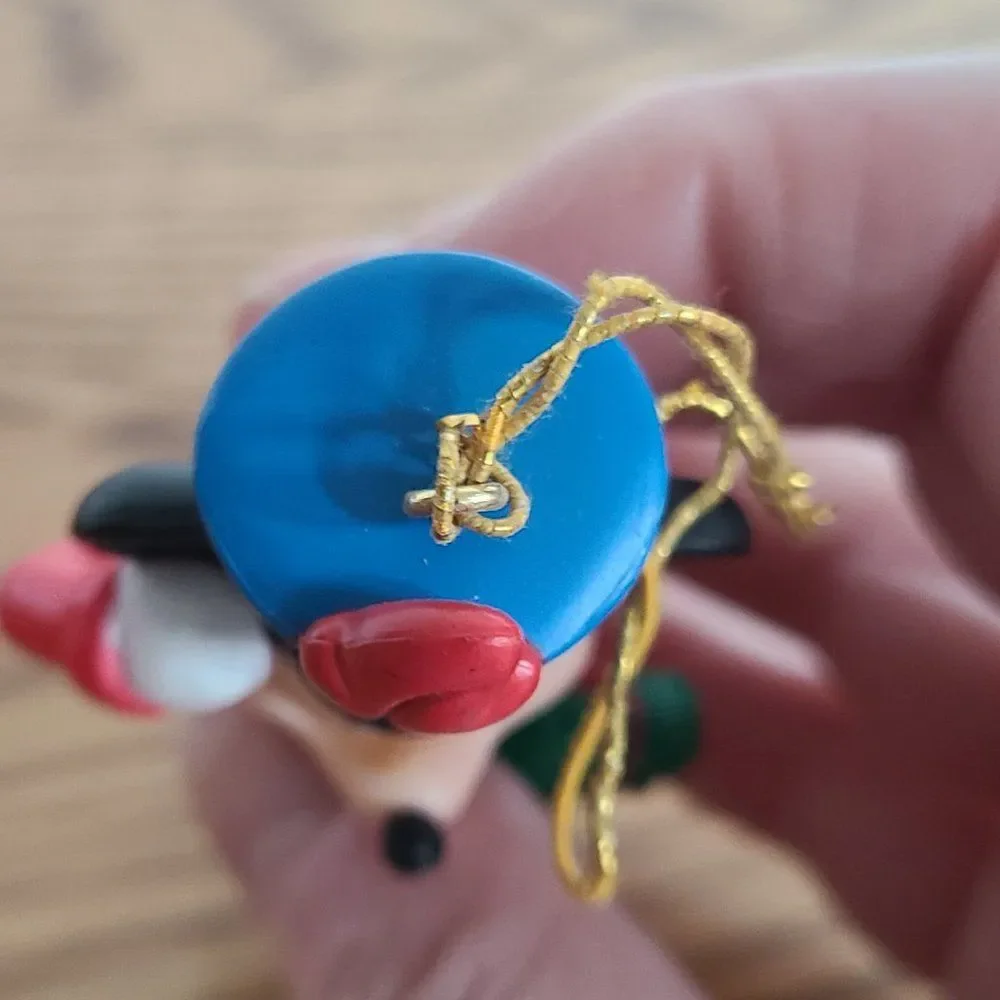 Disney Vintage Blown Glass Minnie Mouse and Mickey Mouse Nutcracker Ornaments